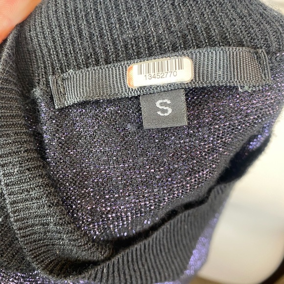 Kate Spade New York Purple Metallic Sweater Dress Pleated Skirt size Small - Picture 10 of 13